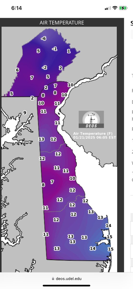 Wilmwx's tweet photo. Coldest airmass in several years is here. Temps in the single digits to low teens at 6am. https://t.co/u18w4iz5WX