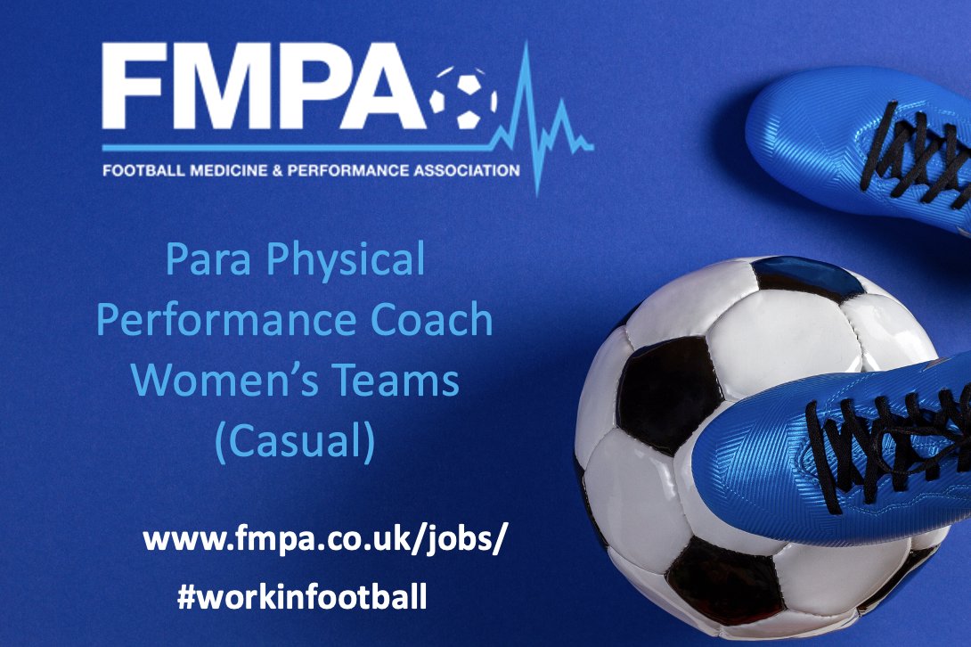 FMPA_Official's tweet photo. FMPA RECRUITMENT:  New job added 

⚽ Para Physical Performance Coach

👭 Women's Team

🕐 Casual

#performancecoach #physicalperformance #workinfootball

➡️ https://t.co/Xa2mGhKuUb https://t.co/UFpSz9ULi0