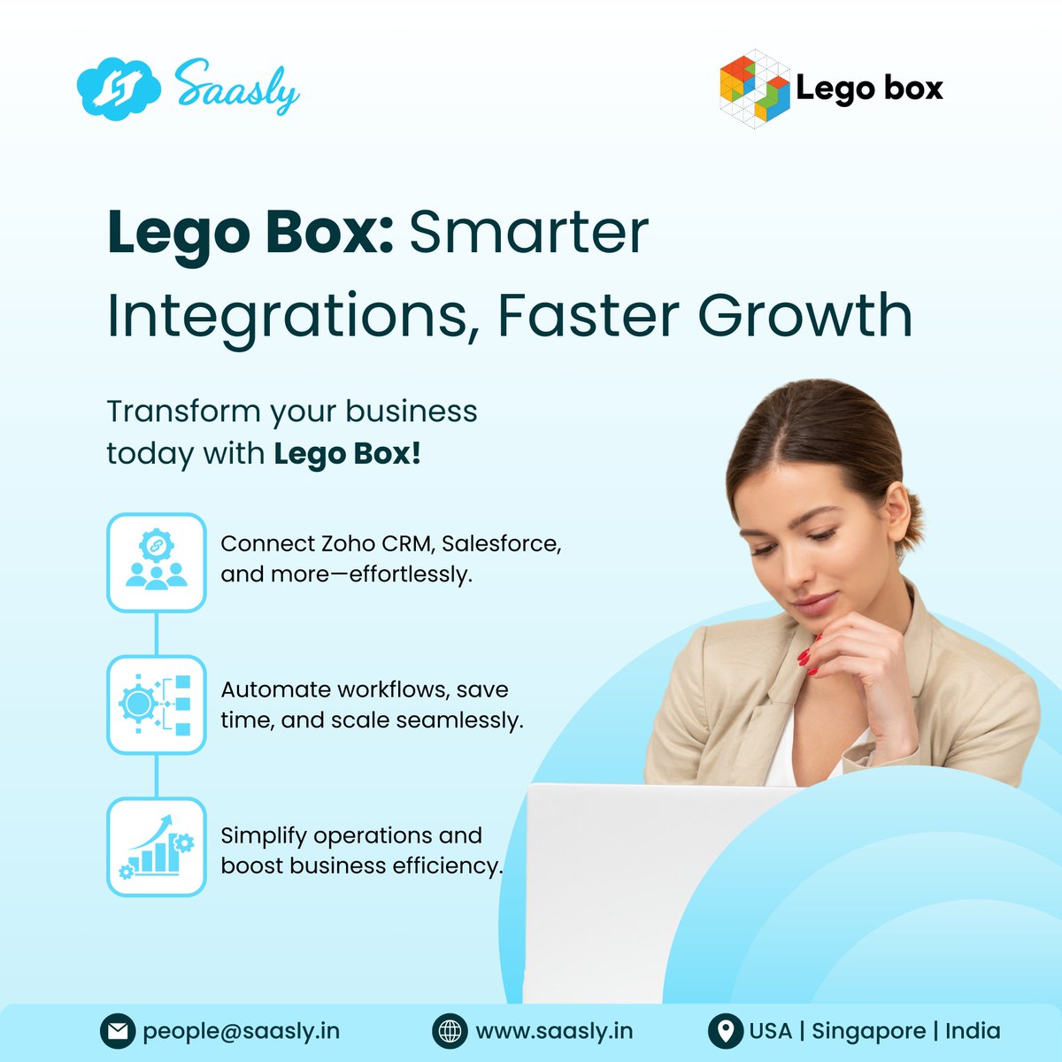 saasly_'s tweet photo. 🚀 Boost Your Business Efficiency with Lego Box!

Ready to simplify your operations and unlock growth? Let Lego Box do the work for you!

#LegoBox #Saasly #BusinessEfficiency #SmartIntegrations #WorkflowAutomation #CPaaS #BusinessGrowth #InnovationUnleashed https://t.co/mExHSjSpzc