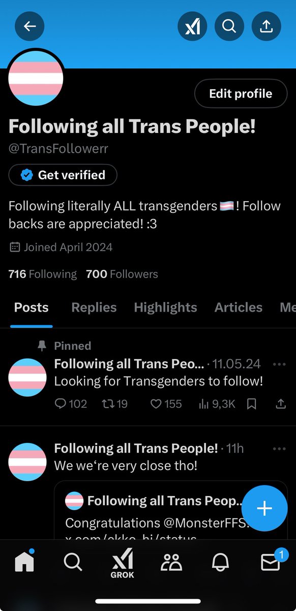 Following all Trans People! (Abandoned) tweet media