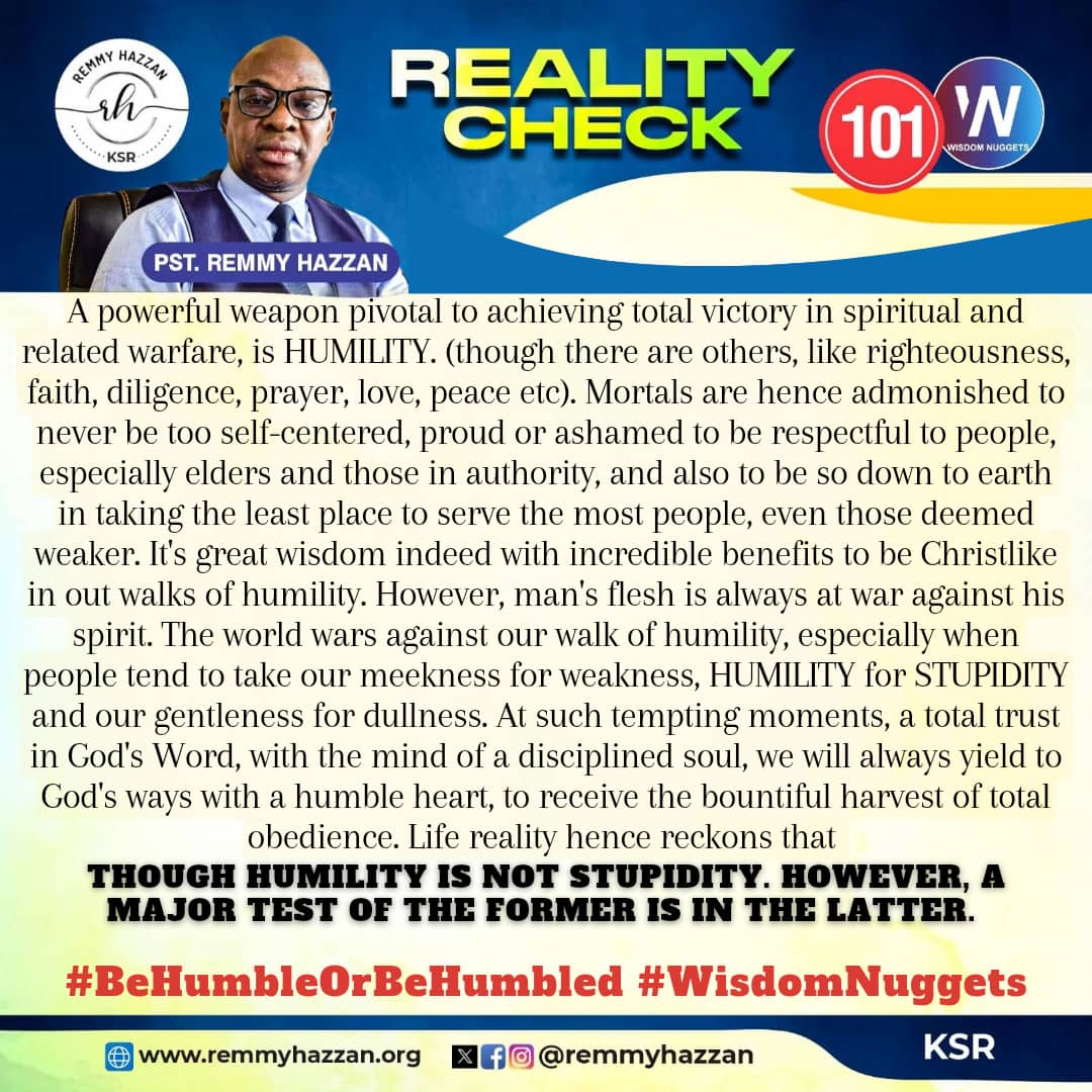 remmyhazzan's tweet image. #BeHumbleOrBeHumbled #WisdomNuggets