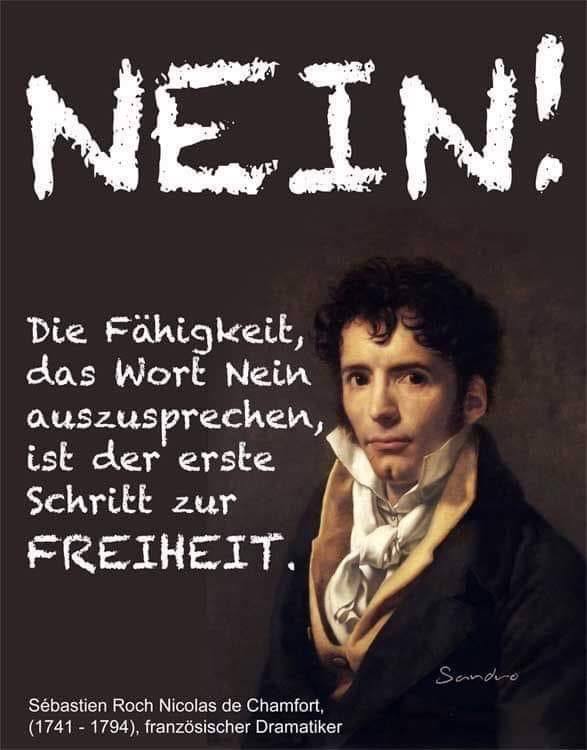 Nein zur Impfung
Nein zu Krieg 
Nein zum Gendern
Nein zu Grünen+Altparteien
Nein zur EU Diktatur
Nein zu Corona Vertuschung
Nein zur NWO 
Nein zum WEF
Nein zu Massenmedien Lügenpresse
Nein zu LGBTQ+
Nein zur Klimalüge
Nein zu allem Linksextremen Faschismus
Nein, zu vielem mehr!
