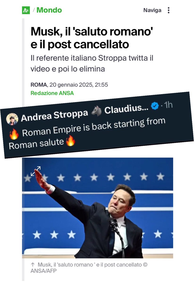 SenatoreF's tweet image. #stroppa i regimi criminali di duci folli hithler ha sempre avuto bisogno di stampa serva striscianti lacchè come te e tutto il vespaio di megafoni #meloni   #RAI  #mediaset berluskaz a fare il lavaggio del cervello e la capacità di #musk di influenzare è Spaziale
@andst7
