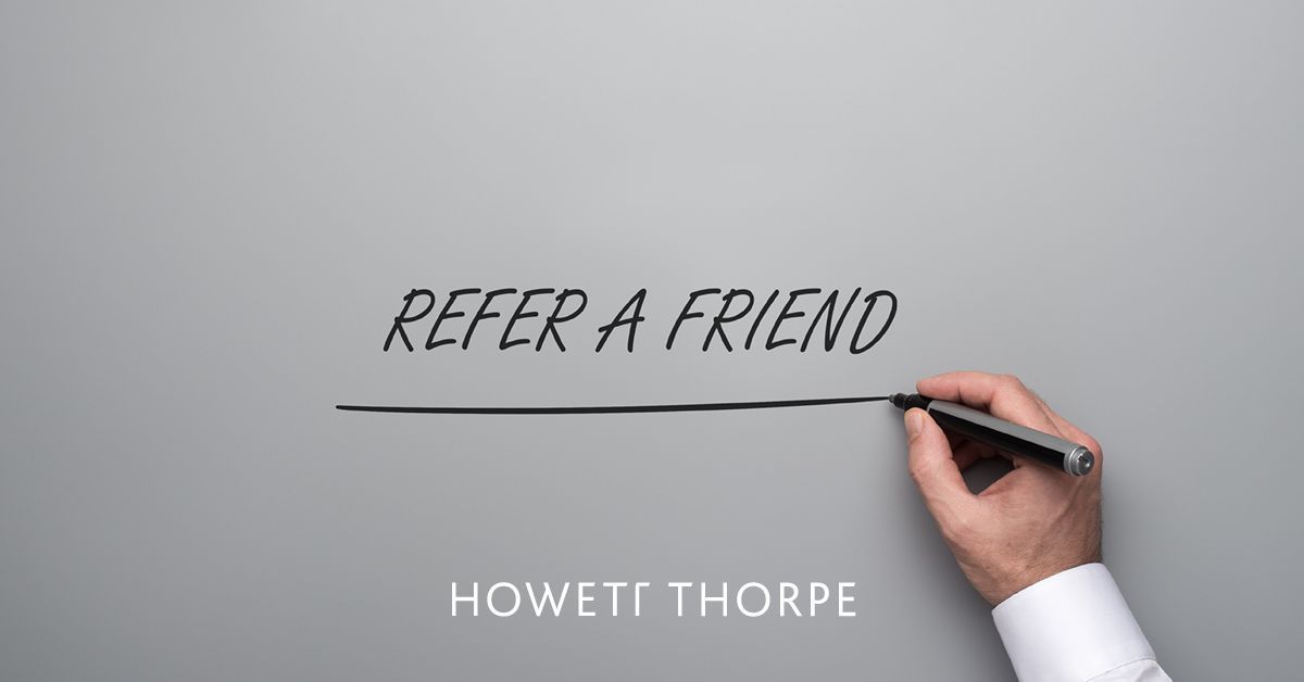 Refer a friend or colleague to Howett Thorpe for the chance to receive vouchers worth up to £500 if they're successfully placed. It’s a great way to help someone advance their career—and treat yourself too! buff.ly/31h76q1 
 
#Referral #Recommendation #Recruitment