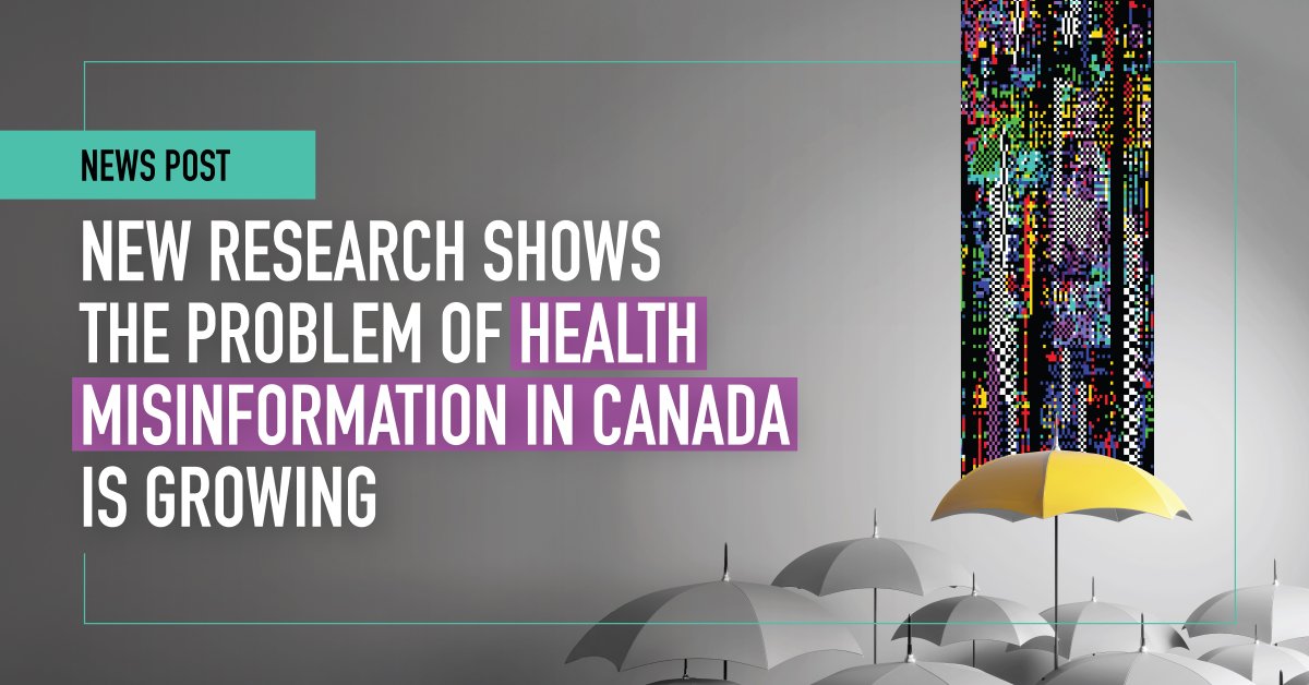 New research shows the problem of health misinformation in Canada is growing cma.ca/latest-stories…

A new survey conducted by the Canadian Medical Association finds that health misinformation in Canada is a growing problem.