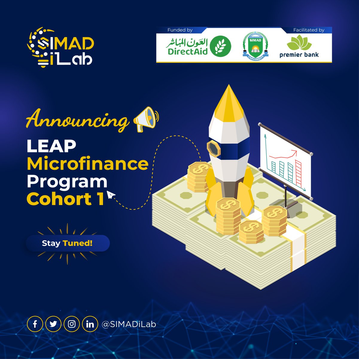 We are excited to announce the opening Cohort 1 of the LEAP Microfinance Program! This is your opportunity to gain funding, mentorship, and business support.

Stay tuned for updates on all requirements and the application process! #LEAPProgram #SIMADiLabians #iLabinitiatives