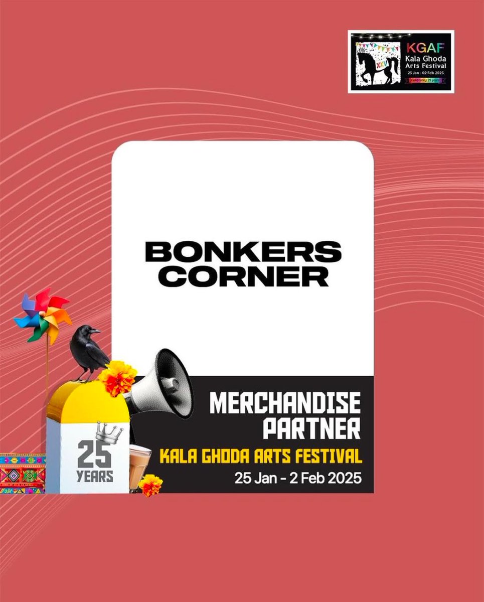 kgafest's tweet photo. We’re thrilled to announce Bonkers Corner as our official merchandising partner!
Stay tuned for sneak peeks, exclusive drops, and all things art & fashion!
#KalaGhodaFestival #OfficialMerch #Merchandise #MumbaiIcons #kgaf #kgaf25 #KGAFXXV https://t.co/6OJ8zHhAlV