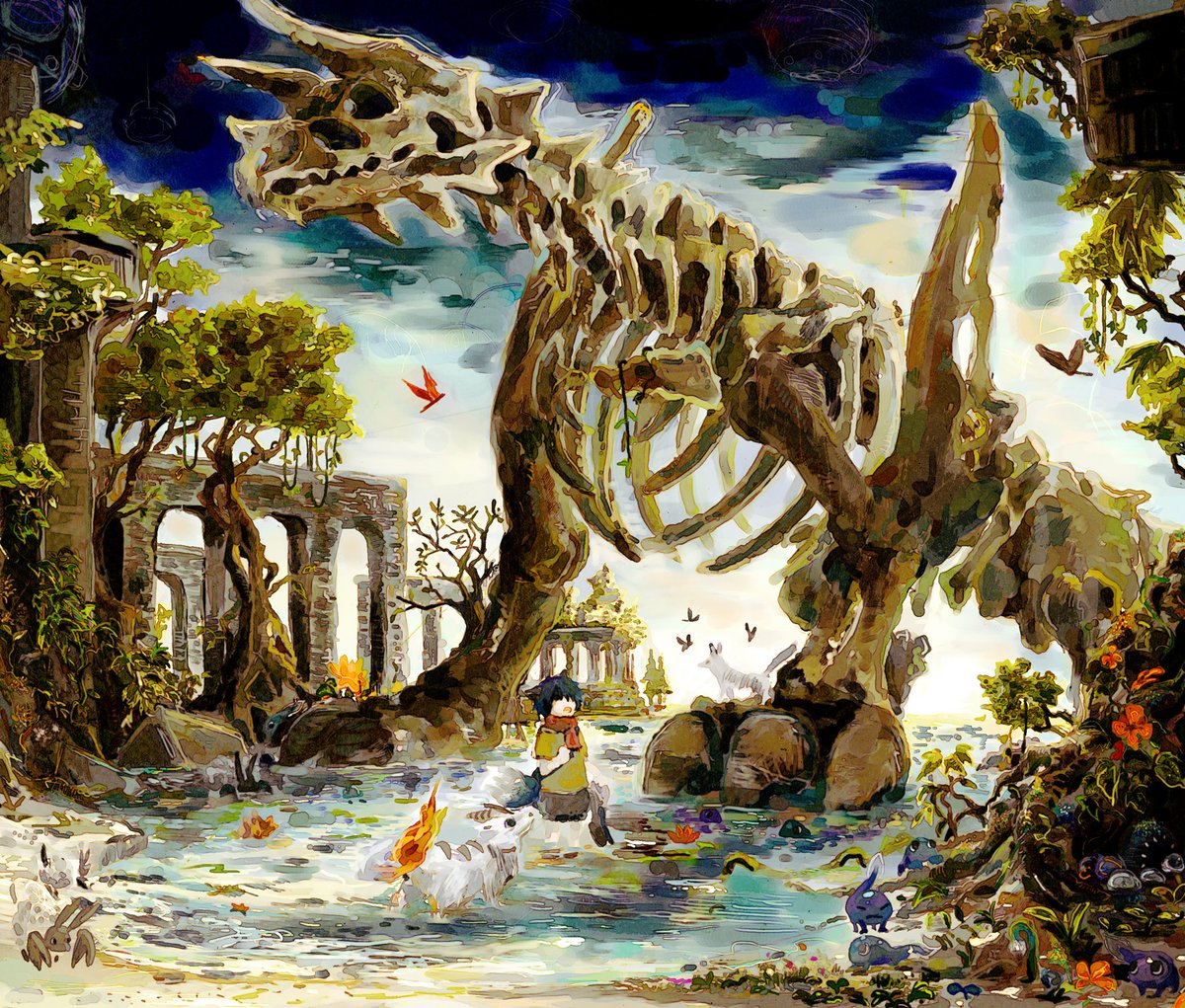 #ファンタジー絵師が集まるタグ 
#絵柄が好みって人にフォローされたい
ストーリーのある絵が描きたいと思いながら、隙あらば獣耳とモンスター描いてます