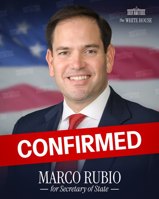 The USB Department of State congratulates
<a href="/SenMarcoRubio/">Senator Marco Rubio: Archived</a> ,he was confirmed by the US senate as secretary of state on Monday, marking the first Cabinet confirmation of President Donald Trump’s second term. Rubio, a Republican senator from Florida, was approved unanimously in a
