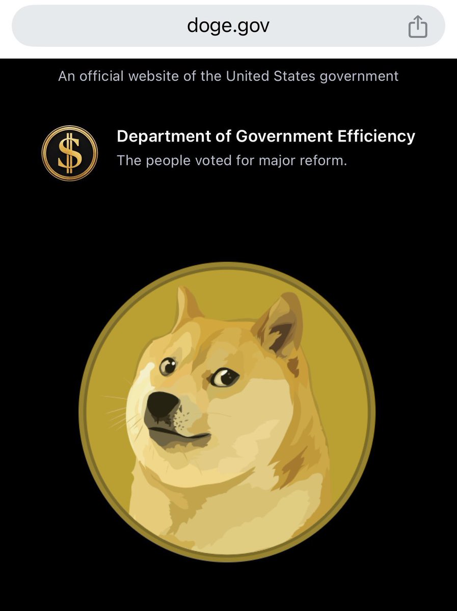 The official DOGE website 😂👀