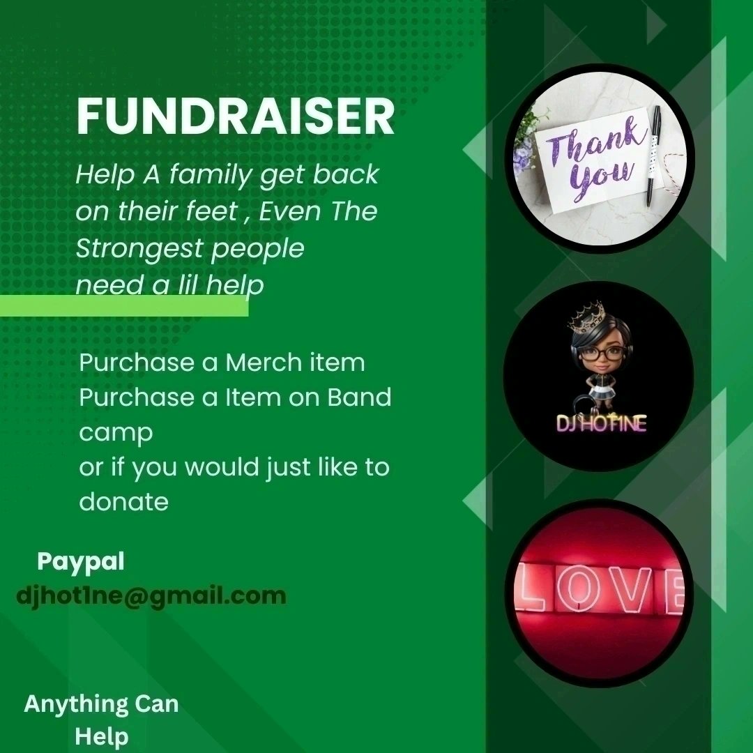 We really need Support Right now 🙏🏾 🙏🏾 

@mixyourliferight

mix-your-life-right.creator-spring.com

djhot1ne.bandcamp.com

Link in bio

#fundraiser #charity #donate #fundraising #support #help #fyp
instagram.com/p/DFFbvhMRVDA/…