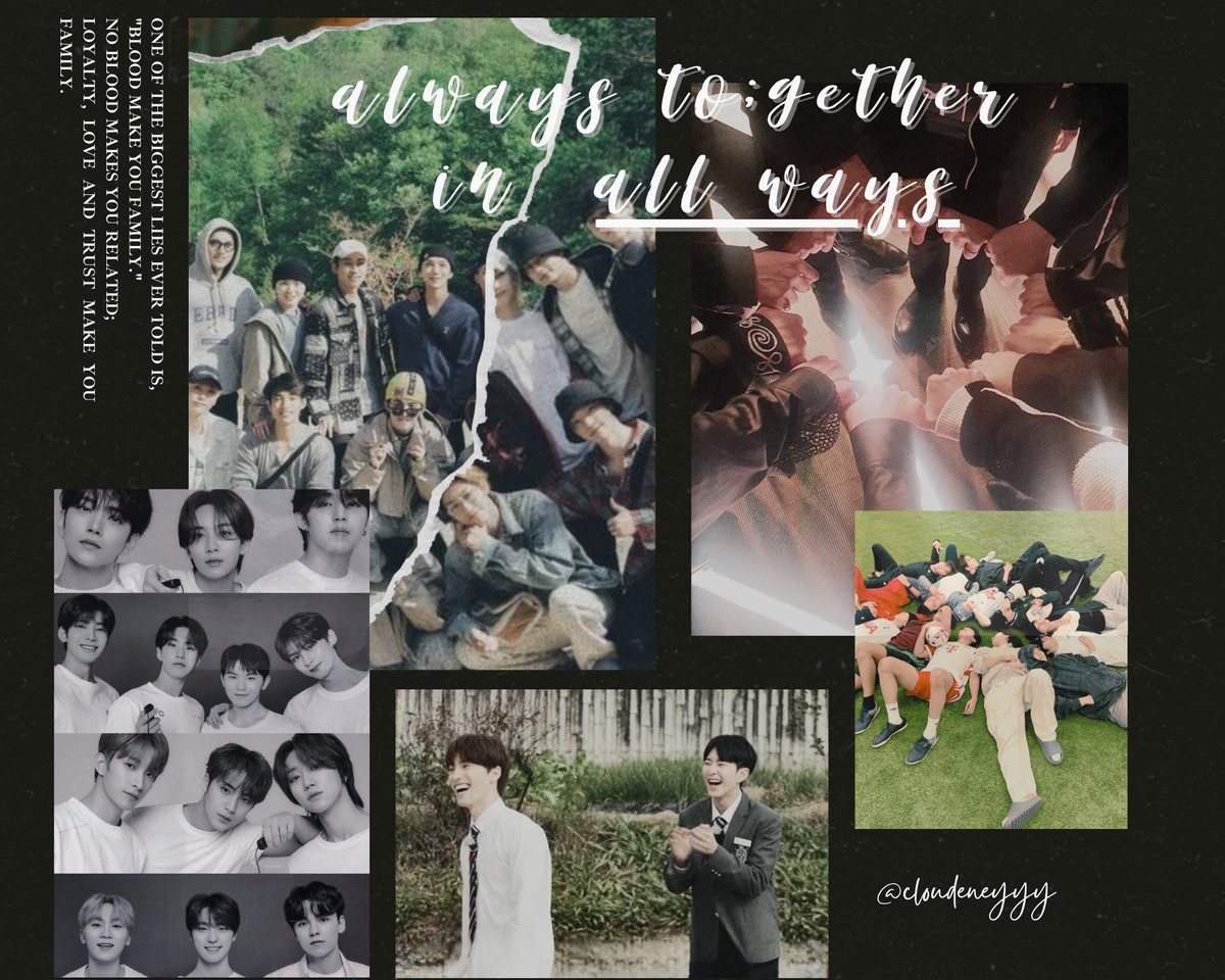 cloudeneyyy's tweet image. 𝙖𝙡𝙬𝙖𝙮𝙨 𝚝𝚘;𝚐𝚎𝚝𝚑𝚎𝚛 𝙞𝙣 𝙬𝙖𝙡𝙡 𝙬𝙖𝙮𝙨

one of the biggest lies ever told is,
"blood make you family." 
no blood makes you related;
loyalty, love and trust make you family.

—a #seventeen au. 

by cloudeneyyy🕊️