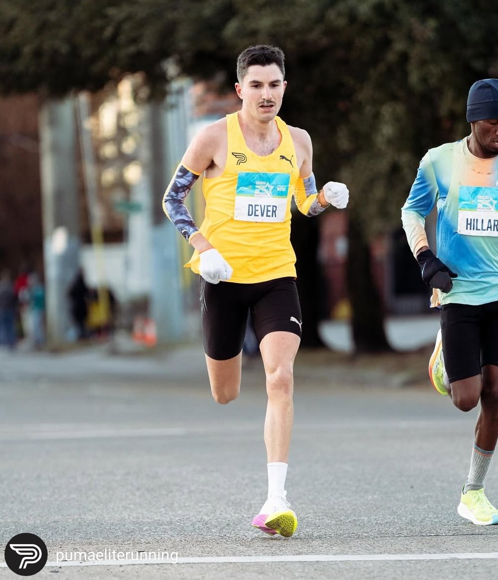 Well done to <a href="/_patrickdever/">Patrick Dever</a> on a superb run at the Houston Half Marathon to finish 5th in 60:11, which puts him 4th on the British all-time list🔥

📸 @pumaeliterunning