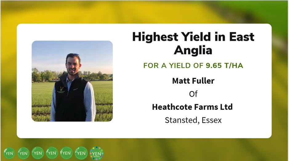 adasYEN's tweet photo. First our regional awards:
Our #YEN2025 top cereal yielders by region in 2024 are:
East Midlands: 12.62t/Ha – Dyson Farming @DysonFarming
East Anglia: 9.65t/Ha – Matt Fuller @Hutchinsons
South East: 12.10t/Ha - Richard Budd @BASF_UK 1/2 https://t.co/KGDPAp5kbx