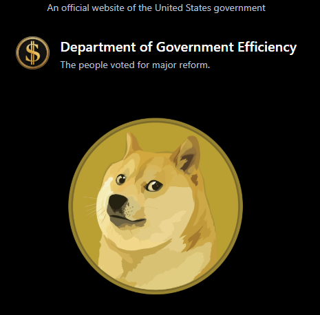 CryptoMichNL's tweet photo. A U.S. Government website shows the logo of $DOGE.

This cycle is absolutely historical. https://t.co/LoxBBt5ZW9