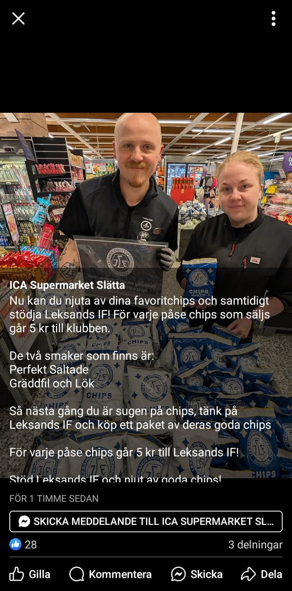 Leksands If går in i matbranschen😅 dem verkar ha stora problem med ekonomin