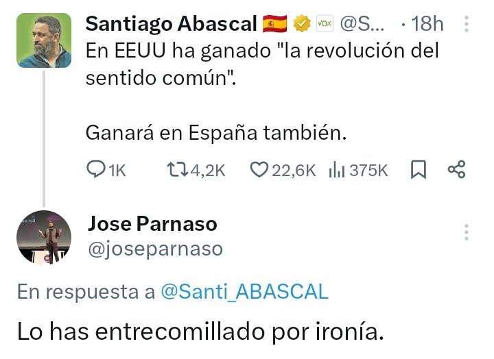 Nos vamos de X o qué?