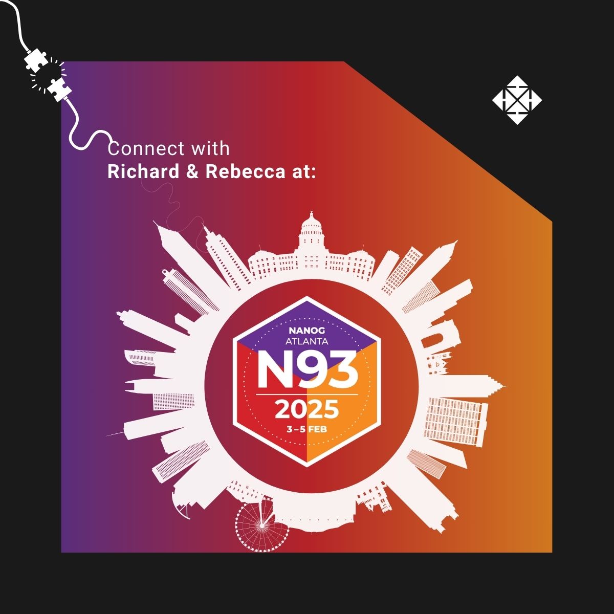 When making #connections is at the very fabric of what we do and who we are, we look forward to doing just that at our first meeting of the year at #NANOG93!

🗓️ Learn more about this NANOG event: nanog.org/events/nanog-9…

#peering #automation