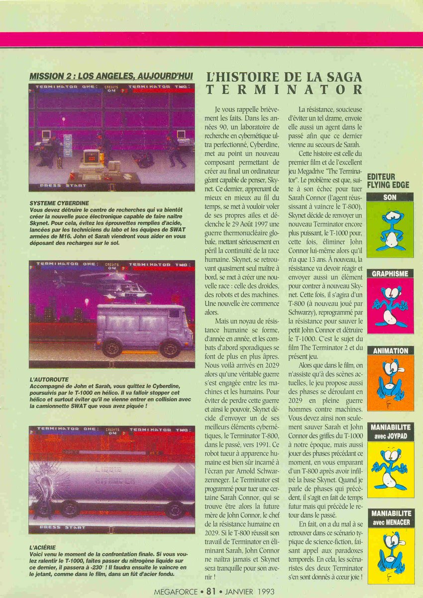 AllmightoFranky's tweet photo. On continue avec #T2 the Arcade game,premier jeu compatible avec le Menacer sur #Megadrive et  #EXmutant!! 3/5 https://t.co/zQlVjOgIZS