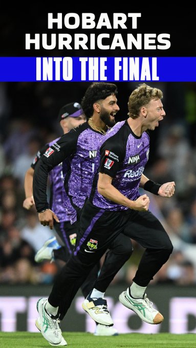 Hobart Hurricanes storm into their first BBL final since 2018! 🌪️