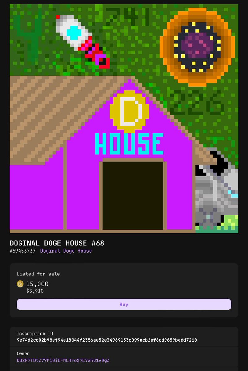 69 MILLION INSCRIPTION DOGINAL SOLD FOR 45 DOGE INSTANTLY RELISTED FOR 15,000 DOGE. 

SOME KNOW WHAT THEY ARE HOLDING OTHERS ARE TRYING TO LOOK FOR EXIT LIQUIDITY SOME WILL WIN BUT SOME WILL ALWAYS KEEP WINNING! 🏆 THIS BUYER IS A LEGEND!

1000 DLLR SENT TO YOU FOR YOUR COURAGE!