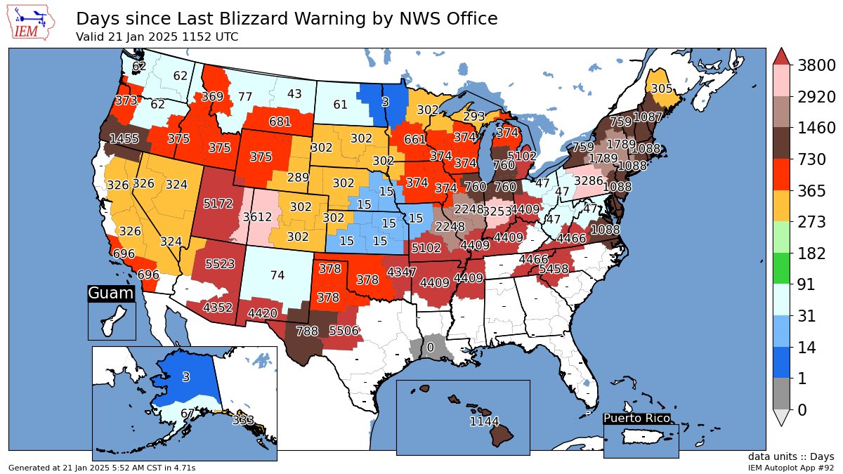 A blizzard warning was just issued in southern Louisiana, along the Gulf Coast.

Never before has a blizzard warning been issued this far south.