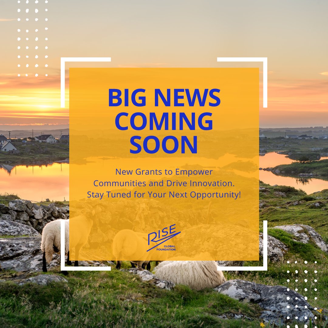 👀 Big News is Coming!

Something exciting is on the horizon at RISE! 🌟 We’ll soon be announcing new grant offerings designed to empower rural communities, support innovation, &amp; drive sustainable growth. 🌍

#RISEGrants #EmpoweringCommunities #InnovationAhead #BigNewsComing