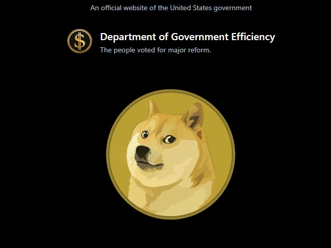 MarioNawfal's tweet photo. 🚨🇺🇸U.S. DOGE GOES OFFICIAL—THE WEBSITE IS ONLINE

The U.S. Department of Government Efficiency (DOGE), spearheaded by Elon, just launched its official website—featuring Kabosu, the face of Dogecoin, as its official emblem.

Source: DOGE