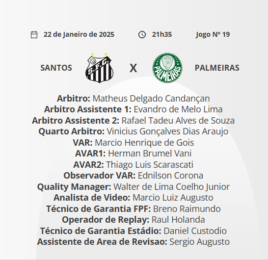 blog_do_mendes's tweet photo. Que faça uma arbitragem onde apareça no início, intervalo e ao trilo final.
E #VaiSantos #SANPAL #Paulistao2025 https://t.co/R0dSWpw9fZ