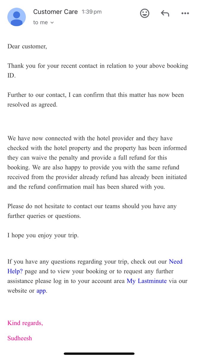 mlimbo_'s tweet photo. Absolutely awful customer service from both @lastminute_com and @PayPal neither will side with the customer and issue a full refund, although I have it in writing! https://t.co/2JJpHnbbcU