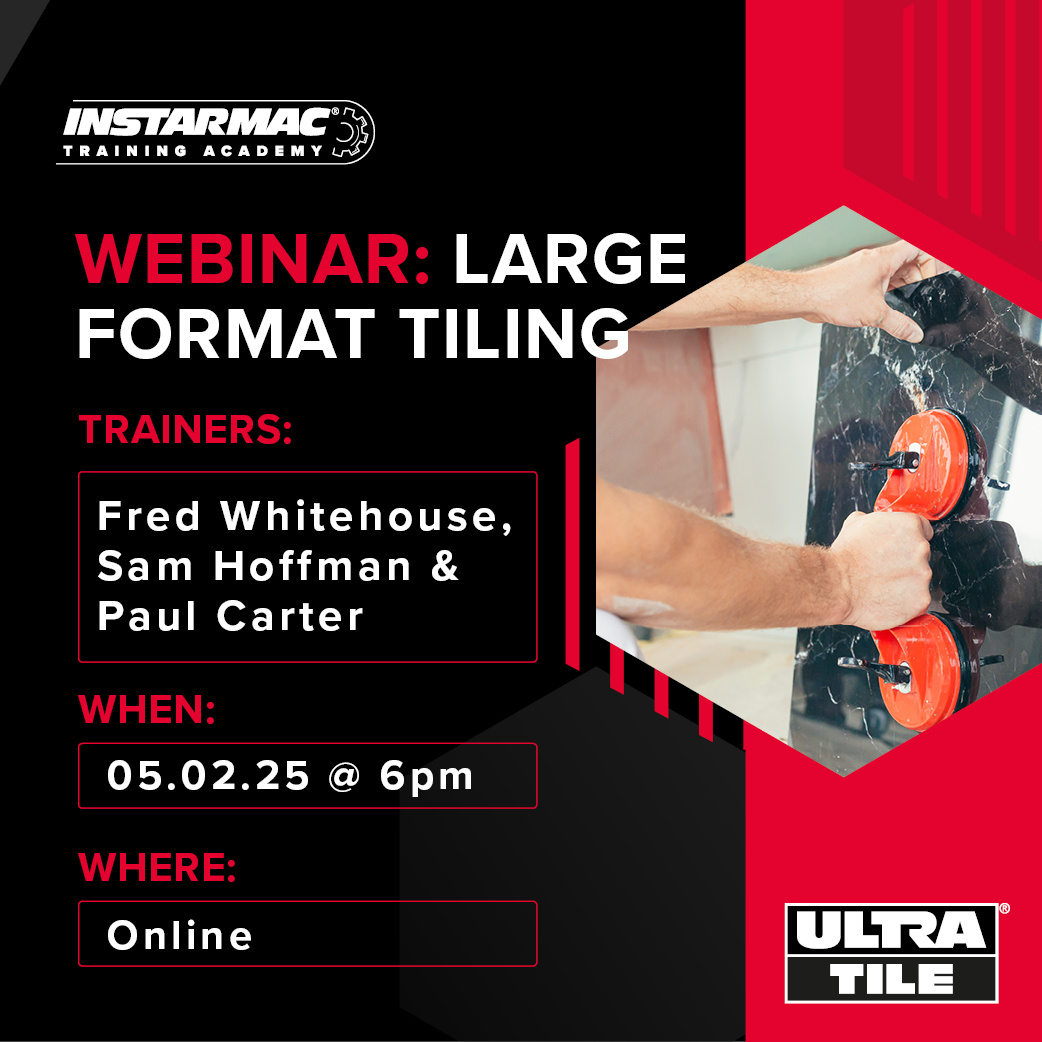 UltraTile_UK's tweet image. ⭐ WEBINAR ⭐ 

👤 Trainers: Fred Whitehouse, Sam Hoffman &amp;amp; Paul Carter
🎓 The Topic: Large Format Tiling
📆 When: 5th Feb
⌚ Time: 6pm
📍 Where: Online
➡️ Swipe to see more about the webinar
⬇️ Click the link to register
hubs.ly/Q033h2Yl0

#Training #Tiling #TilingTraining