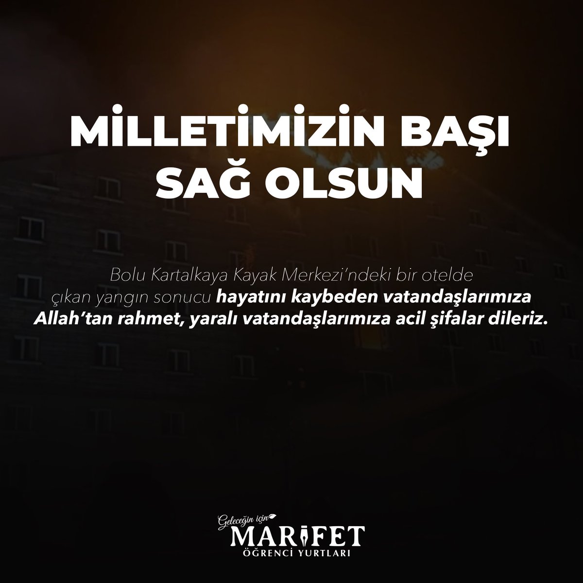 Milletimizin başı sağ olsun.