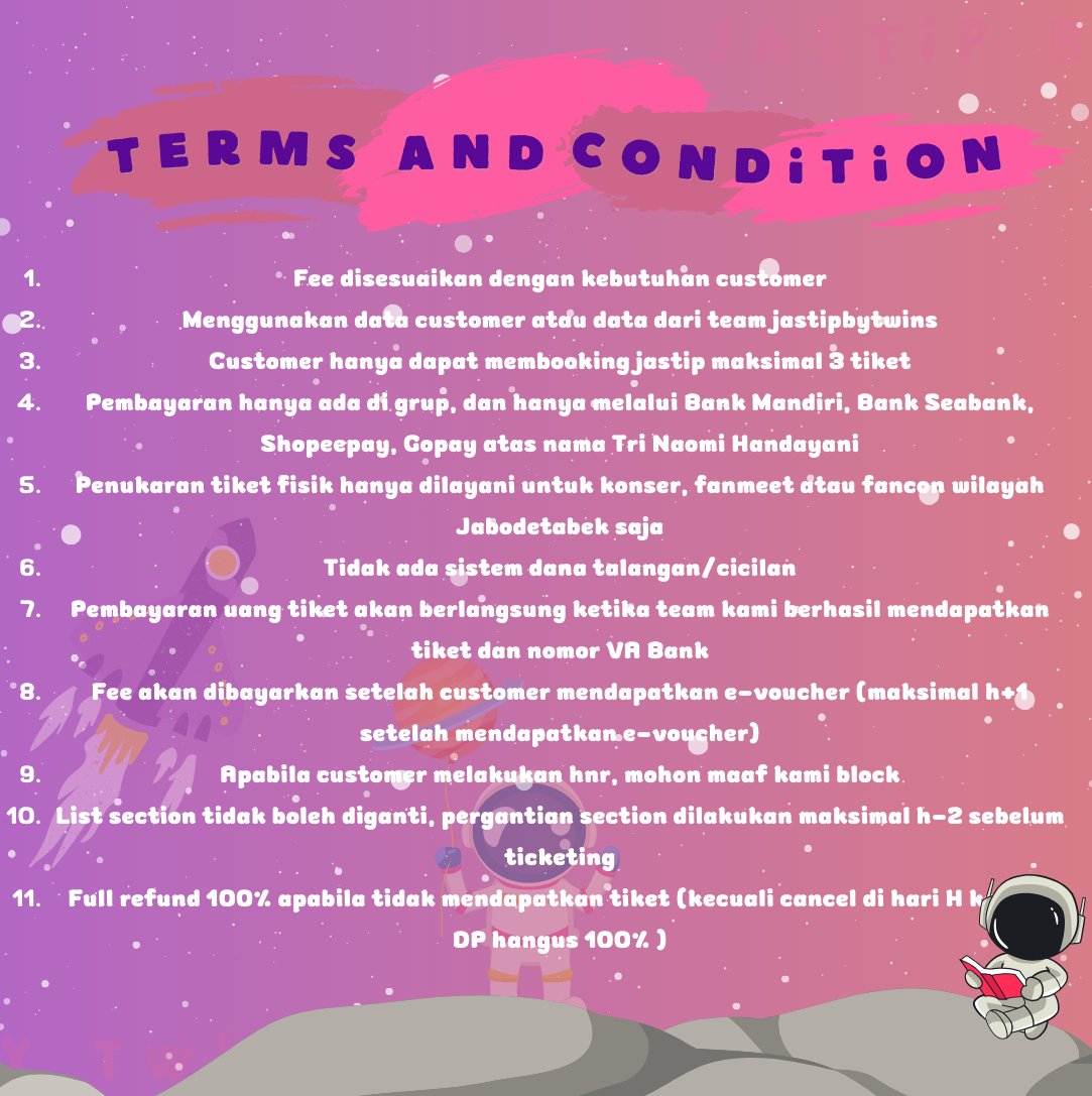 nexmpel's tweet image. Jasa war tiket K-POP MASTERZ 2025 THE BOYZ X TREASURE IN BANGKOK

Melayani jasa war 
✅ Data Cust
✅ Fee 230k, DP 100k
✅ 💯 trusted, testi and proof on link : msha.ke/jastipbytwins_

#ticketingservices #ticketingassistance #Kpopmasterz2025 #THEBOYZ #TREASURE #더보이즈 #트레저