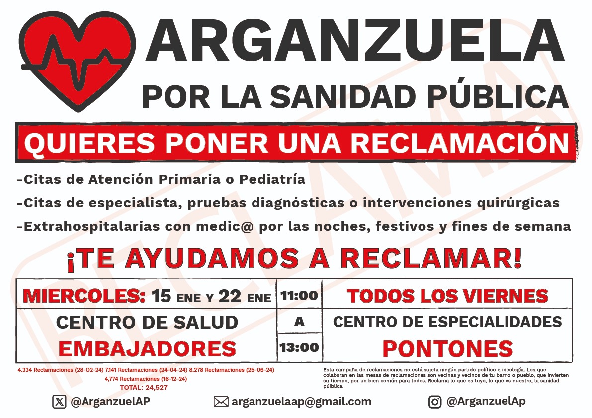 #ReclamaTuSanidad #SanidadPublica <a href="/VecinasSanidad/">Vecinas y vecinos de barrios y pueblos de Madrid</a> EN DEFENSA DE LA SANIDAD PÚBLICA! Si la cita con tu médica/o se alarga o no hay pediatra Si no hay médica/o en tu centro urgencias extrahospitalaria o tarda la cita con especialista, pruebas diagnósticas, intervención...