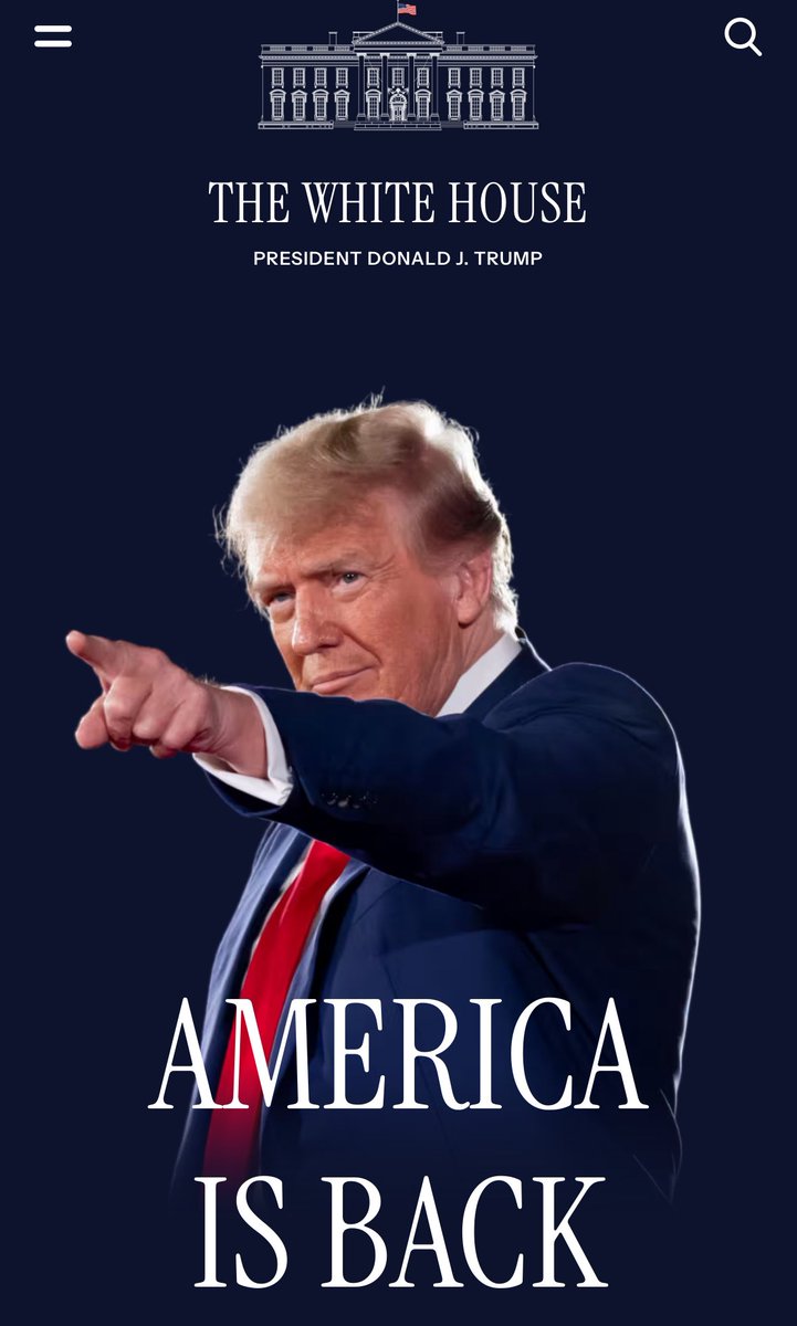 RyanAFournier's tweet photo. The White House website rebranding is 🔥🔥🔥 https://t.co/wsCx61nwME