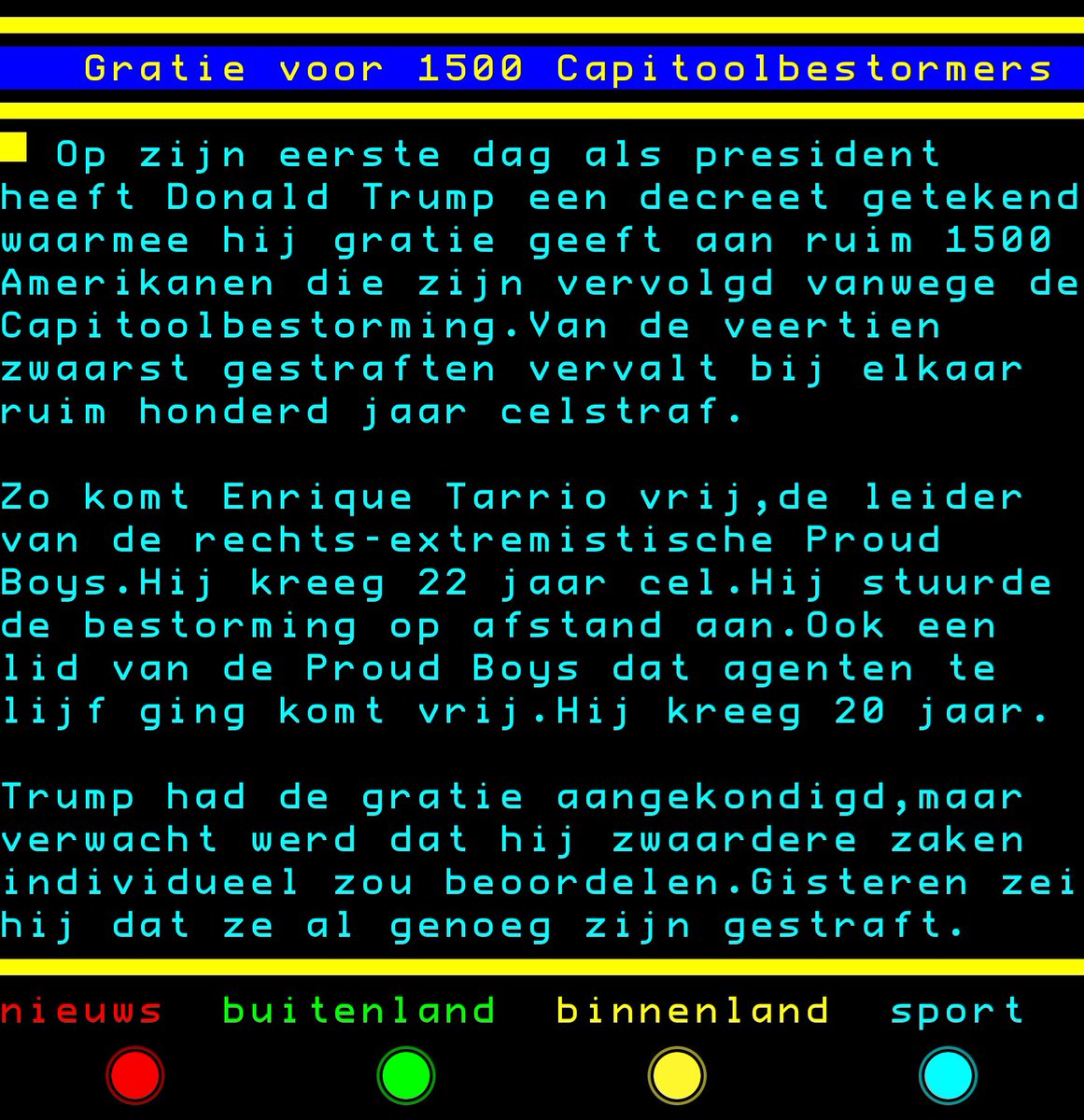Aftellen naar 20-1-2029. In de hoop dat de “democratie” in Amerika dan nog bestaat uiteraard 👿.