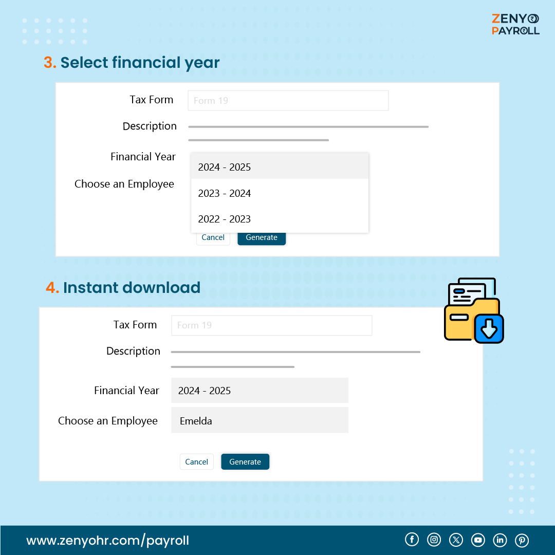 ZenyoPayroll's tweet photo. Make payroll paperwork easy with Zenyo Payroll! Generate all the forms you need in just a few clicks and save time for what matters most.
Find more at https://t.co/UxyxJTr8t9
#zenyopayroll #simplepayroll #taxcompliance #hrsolutions #payrollmadeeasy #payrollmanagement #easyhr https://t.co/1lSiSY4yv6