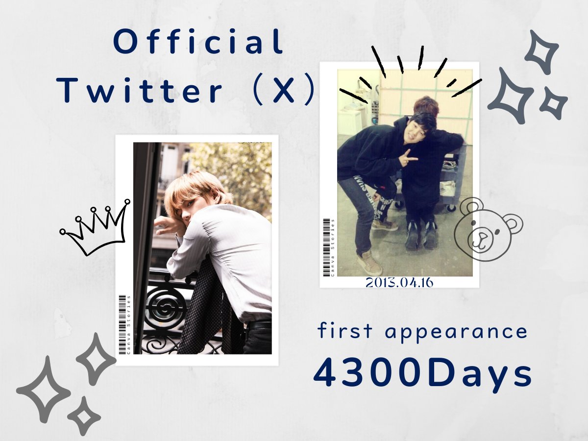 BTSV_JPN's tweet photo. 今日はテヒョンさんがTwitter(現:X)公式アカウントに初めて登場してから4300日目の記念日です🎉

後ろ姿からも滲み出る初々しさが微笑ましい写真✨
のちにあれは僕だったんですよ、とVlogで教えてくれましたね。
ここから多くのarmyをトリコにする日まであと少し！

今年はまたクオズが揃う日も楽しみですね😊
テヒョンさん、おめでとうございます💜

#BTSV #キムテヒョン