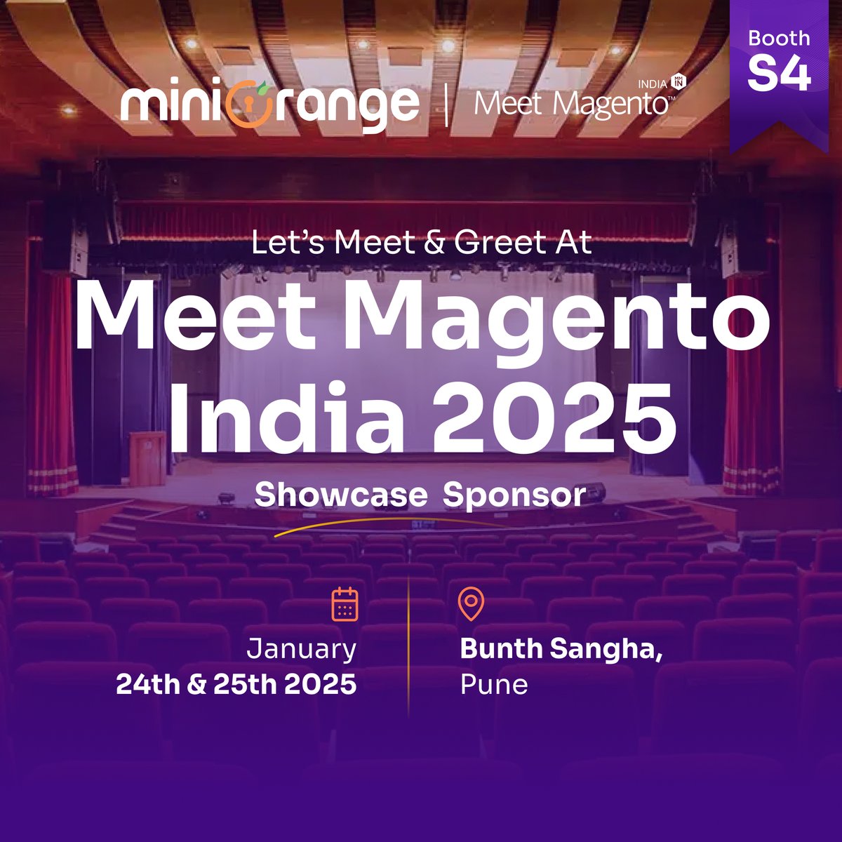 miniOrange_Inc's tweet photo. 𝗺𝗶𝗻𝗶𝗢𝗿𝗮𝗻𝗴𝗲 𝗮𝘁 𝗠𝗲𝗲𝘁 𝗠𝗮𝗴𝗲𝗻𝘁𝗼 𝗜𝗻𝗱𝗶𝗮 𝟮𝟬𝟮𝟱
𝗦𝗲𝗲 𝘆𝗼𝘂 𝘁𝗵𝗲𝗿𝗲!
#MM25IN #MeetMagentoIndia2025 #miniOrange #secureITright #MagentoEvent #TechConference #PuneEvent #CyberSecurity #ITSecurity #TechInnovation #eCommerceSolutions https://t.co/bljgniRpB0