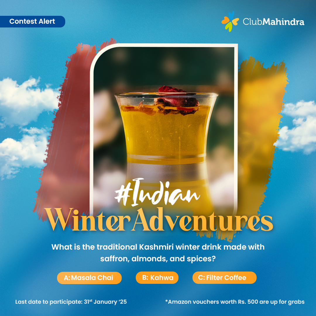 #ContestAlert 6 of 15 

Participate in all #IndianWinterAdventures

STEPS

1) Commenting using #IndianWinterAdventures &amp; tagging 4 friends &amp; <a href="/clubmahindra/">Club Mahindra</a> is mandatory.

2) Participate in all 15 contest posts. Winners get Amazon vouchers worth INR 500 each