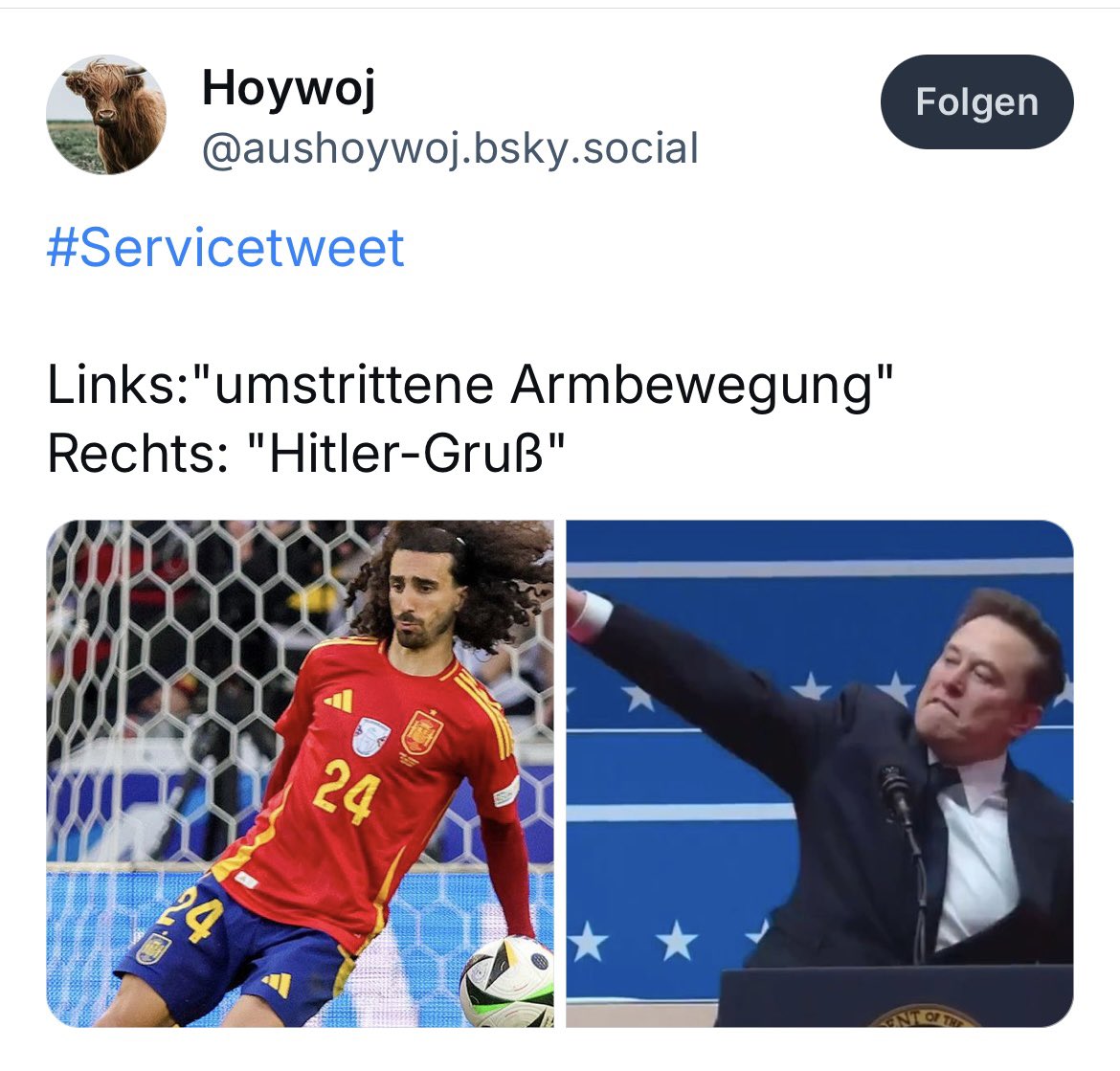 InfoSchweiz's tweet image. Dieses Bild zeigt klar, wer Symbolik versteht und wer verzweifelt versucht, sie zu verharmlosen. #Musk weiss, was er tut – die Relativierer auch. Sie zeigen damit nur, auf welcher Seite sie stehen.

#ElonMusk #Hitlergruss #Trump