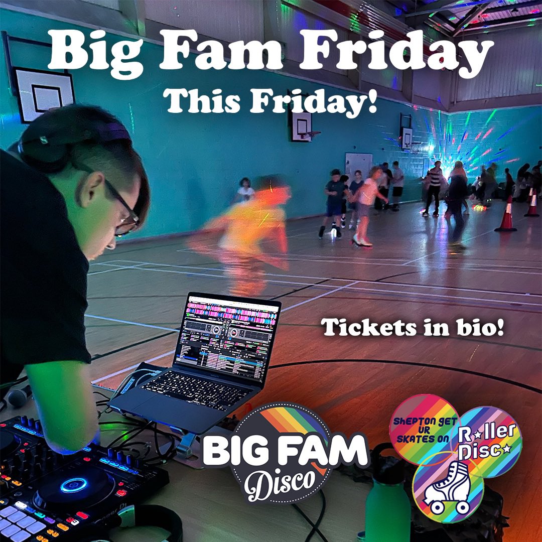 JakeWHarrison's tweet image. I will be DJing a 45min set on behalf of Big Fam Disco this Friday @GetSkates at 5:30pm!

Tickets: trybooking.com/uk/events/land…