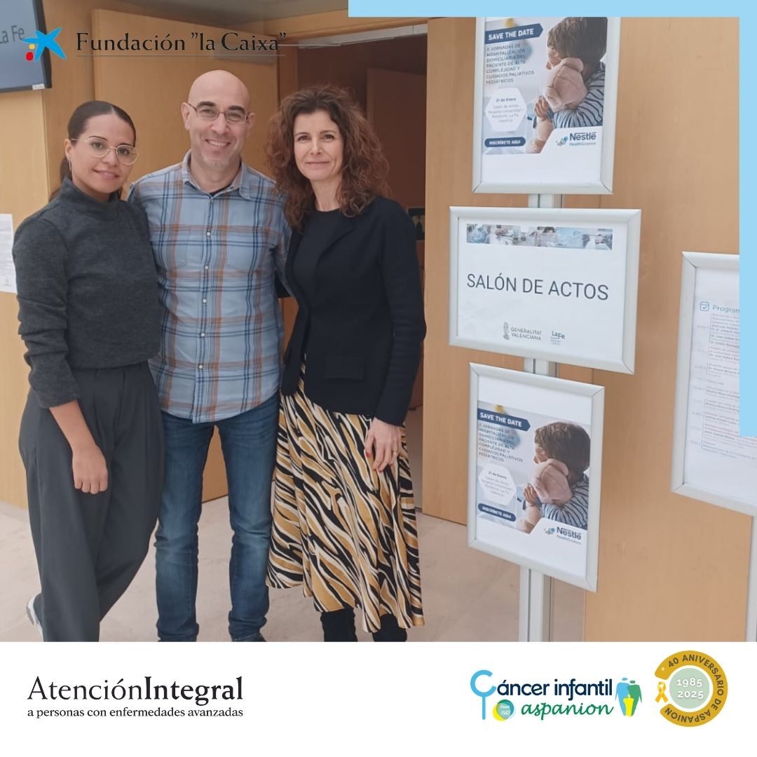 🗣️ASPANION ha participado en las ‘II Jornadas de hospitalización domiciliaria del paciente de alta complejidad y #cuidadospaliativos pediátricos’ del <a href="/HospitalLaFe/">HospitalLaFe</a>, en el marco del programa para la atención integral a personas con #enfermedadesavanzadas de <a href="/FundlaCaixa/">Fundación ”la Caixa”</a>.

#EAPS
