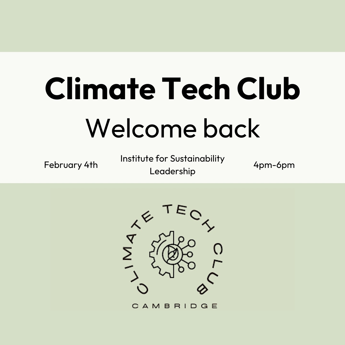 Only TWO WEEKS until our first Climate Tech Club of 2024 - book your FREE tickets now!

📍 This first of the year's monthly CTC will be held at the Cambridge Institute for Sustainability Leadership on Feb 4th.

🎟️: eventbrite.co.uk/e/climate-tech…