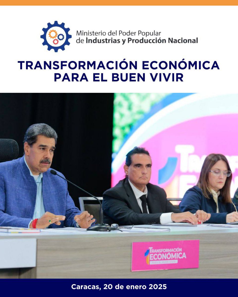 NoticiasPsuv_'s tweet photo. “Aquí empezando la semana, 20 de enero, día bonito para Venezuela porque hoy arrancamos por lo alto, activando la primera gran transformación económica, la T número uno, la T de la economía. El plan de las siete T activado, activadísimo, fantástico, maravilloso”

Presidente de la República Bolivariana de Venezuela, Nicolás Maduro Moros.

#TransformacionEconomica 
#BuenVivir
@NicolasMaduro @delcyrodriguezv @ViceVenezuela @dcabellor