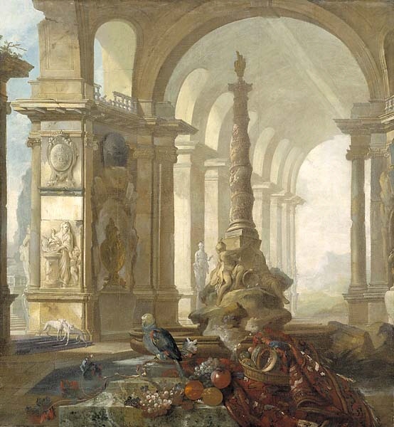 NatMus_SWE_bot's tweet photo. Landskap med palatsinteriör https://t.co/f67NhdawHn https://t.co/JbkIMU2epF