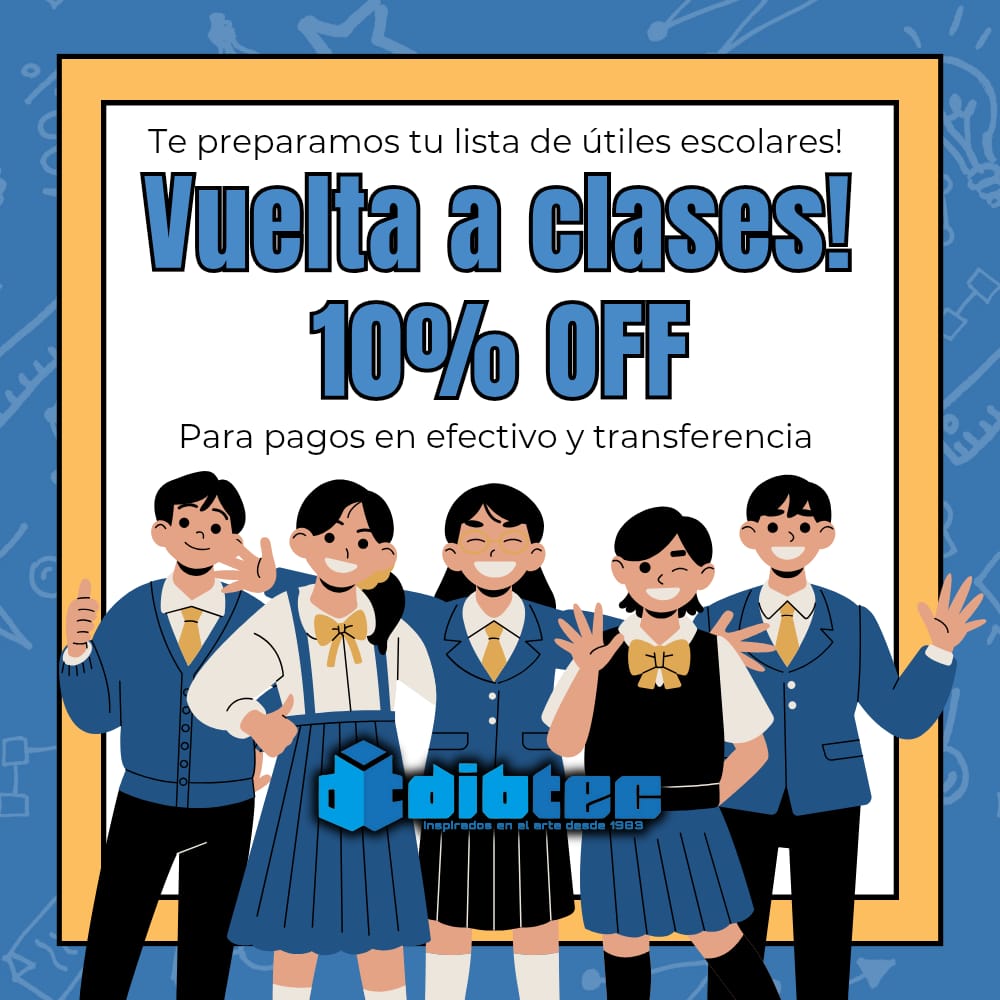 libreriadibtec's tweet photo. Te solucionamos la vuelta a clases de los peques y con descuentos incluidos ✨
Envíanos tu lista de útiles por WhatsApp y nosotros nos encargamos del resto 🎒 https://t.co/vzRa05yTlr