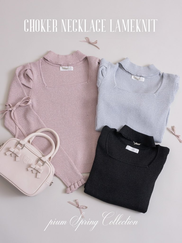 シアースリーブチョーカーカットソー ピンク pium トップス ピウム