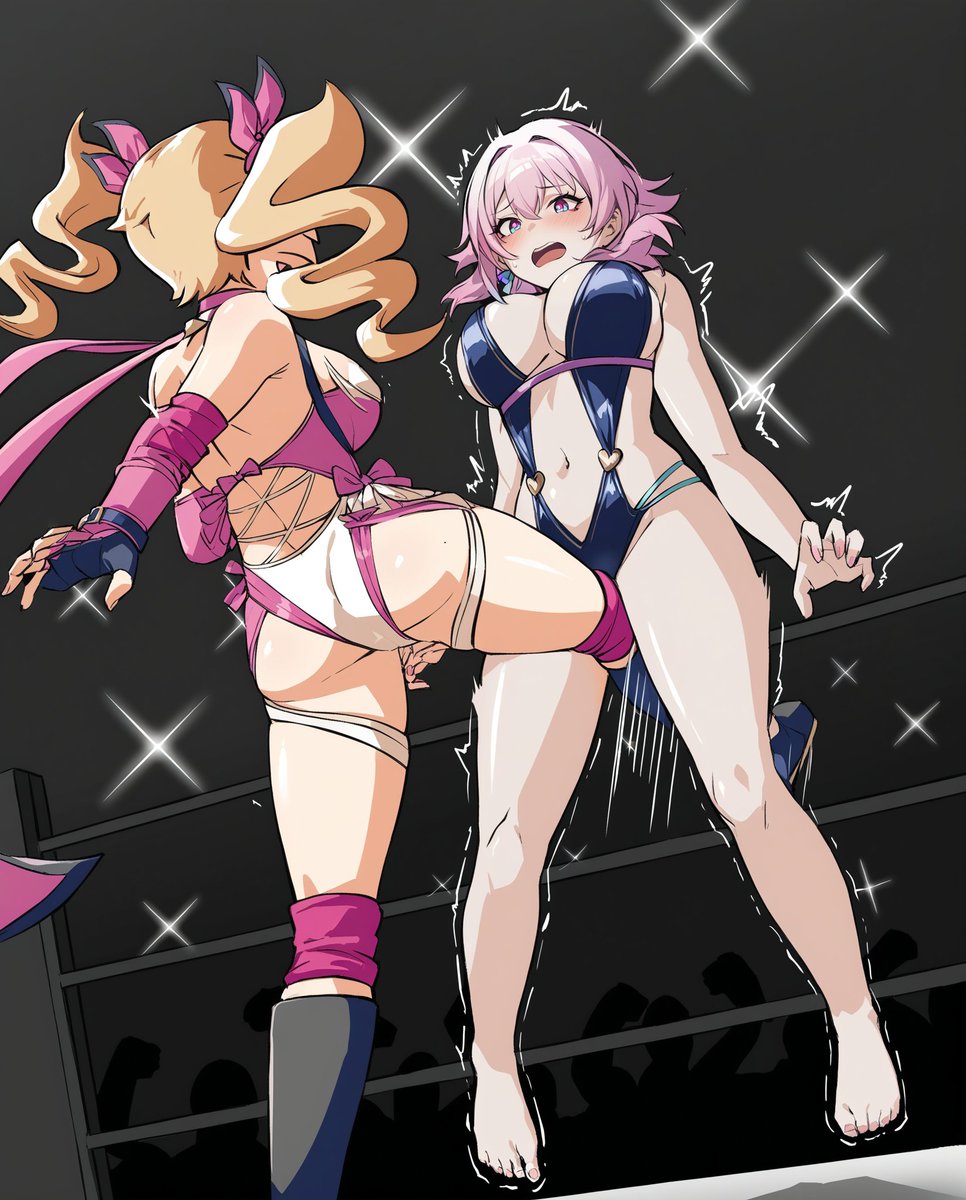 Barbara gives March a warm welcome to the ring! She'll be feeling the love all night long!

Art by <a href="/cristicko3845/">que ladilla(comissions open)</a>