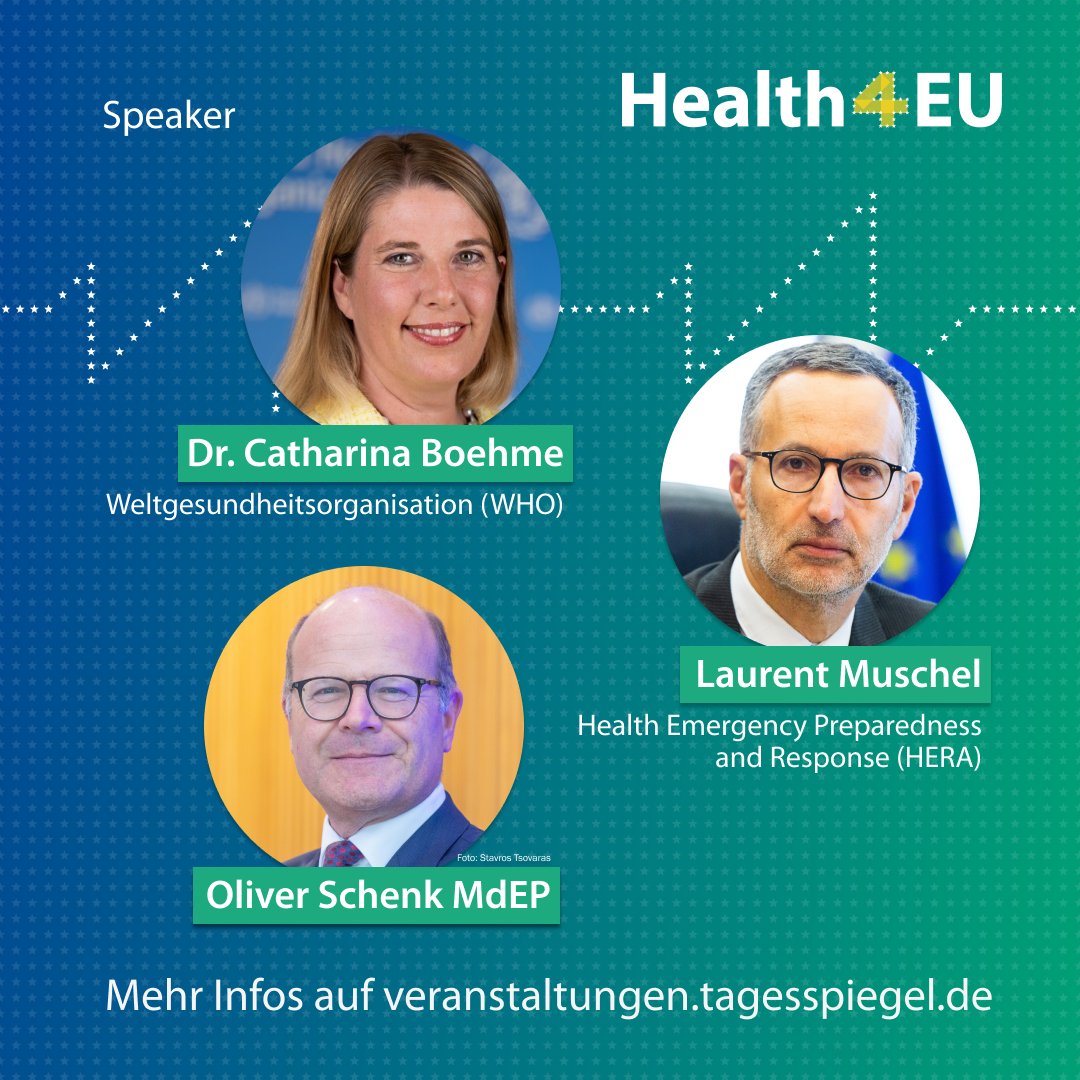 Tagesspiegel Live (@live_tsp) on Twitter photo Premiere der #Tagesspiegel-Konferenz #Health4EU: ZukunftsDialog Europäische Gesundheit | 10. April in Berlin
Wir diskutieren die großen Zukunftsthemen, die die Gesundheitswelt von morgen prägen.
đź“…Mehr Informationen:
veranstaltungen.tagesspiegel.de/3VYPX7?utm_sou…
In Partnerschaft mit <a href="/PharmaDeu/">Pharma Deutschland</a> Premiere der #Tagesspiegel-Konferenz #Health4EU: ZukunftsDialog Europäische Gesundheit | 10. April in Berlin
Wir diskutieren die großen Zukunftsthemen, die die Gesundheitswelt von morgen prägen.
đź“…Mehr Informationen:
veranstaltungen.tagesspiegel.de/3VYPX7?utm_sou…
In Partnerschaft mit <a href="/PharmaDeu/">Pharma Deutschland</a>